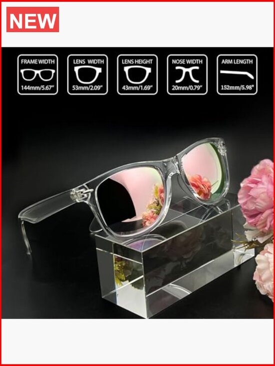 3 Pack Square Sunglasses Polarized UV Protection Trendy Shades for Women Men main image 7